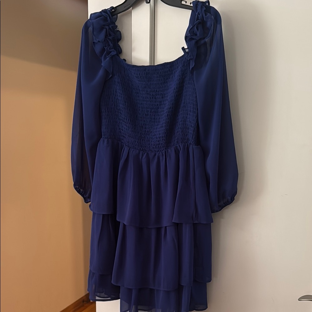 Byinns Women's Smocked Ruffle Mini Dress